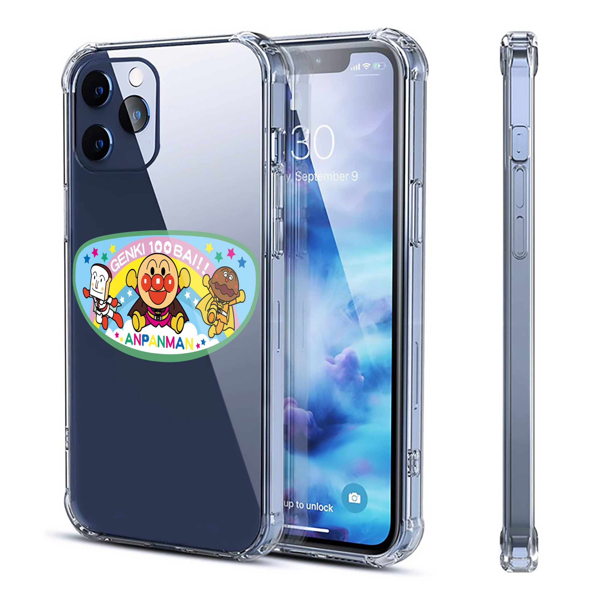 （画像用） アンパンマン Anpanman 【iPhone 12シリーズ対応】透明スマホケース（クリアソフトケース）